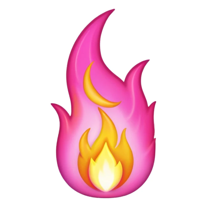 Full Pink flame  sticker