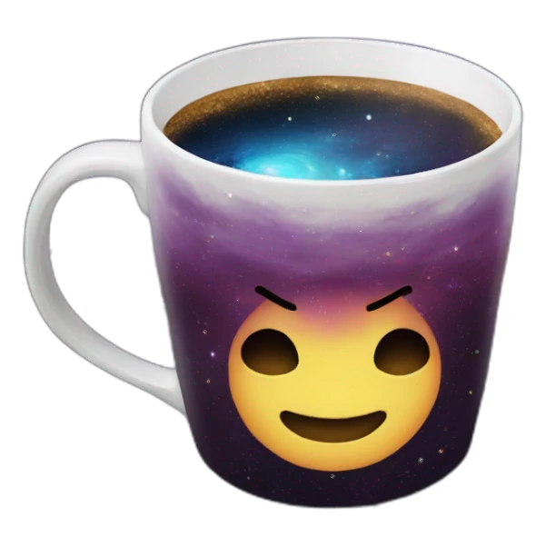 Galaxy in a coffee cup sticker