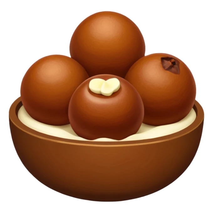 Create a brown gulab jamun sticker