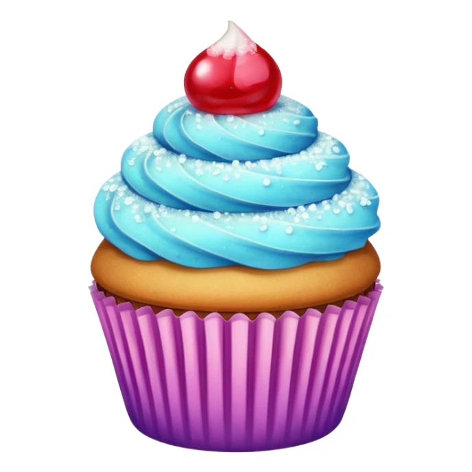 Cupcake with glass sugar  sticker