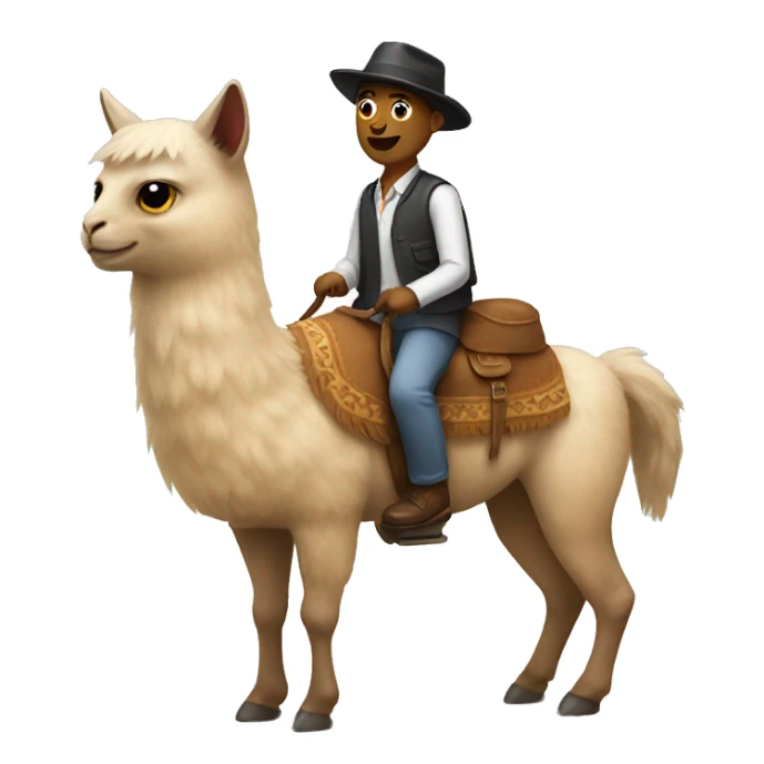 Cat riding a llama sticker