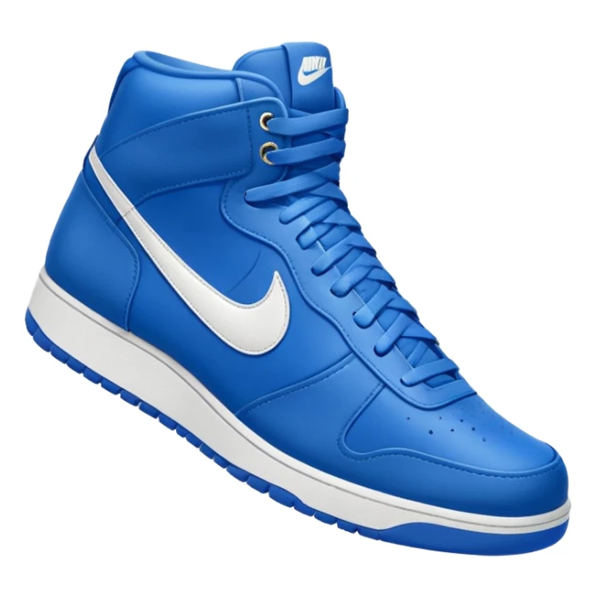 hyper-realistic blue Nike sneaker sticker