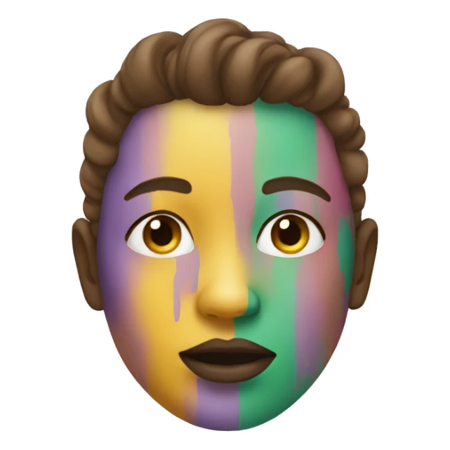 Applying color to face sticker