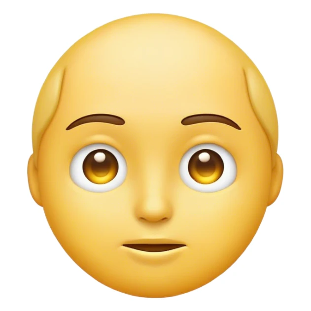 Yellow emoji face side eye sticker