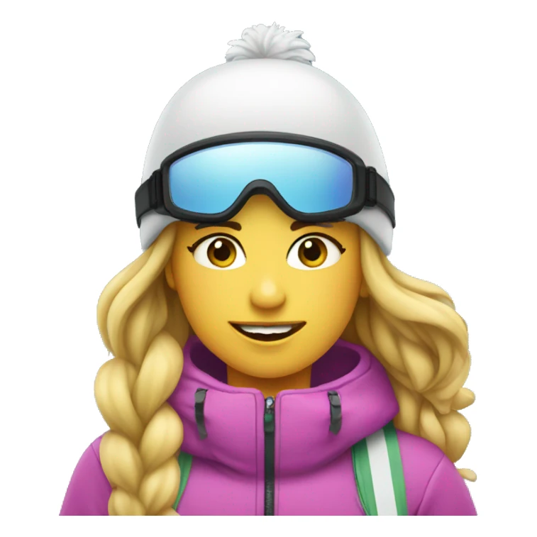 Sweet girls skiing sticker