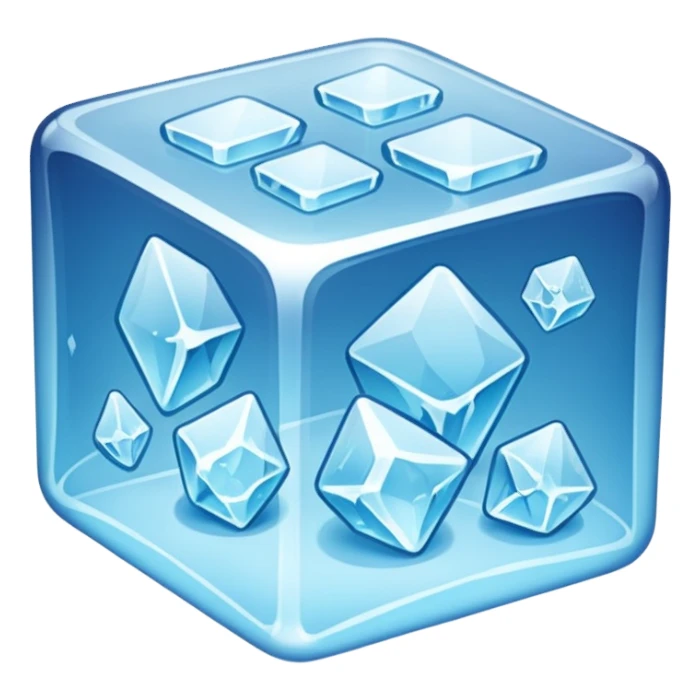 frozen ice cube sticker