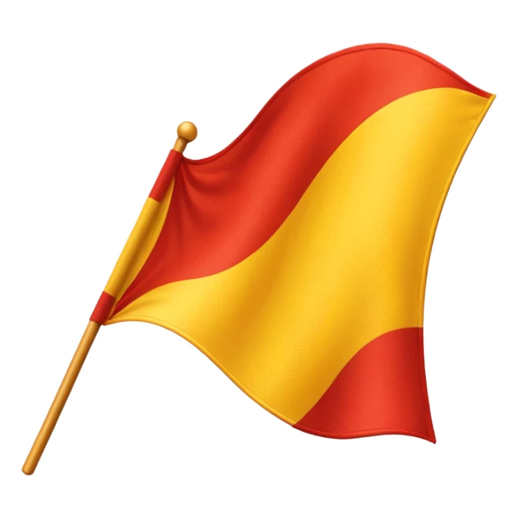  yellow and red flag  sticker