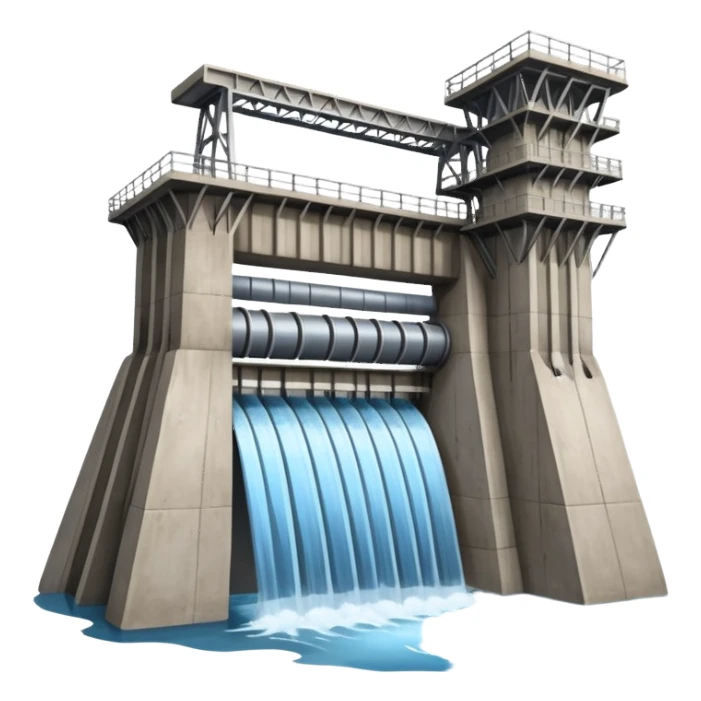 hydroelectric power station sticker