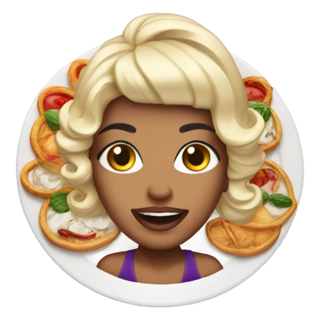 A platter with a drag queen standing on it sticker