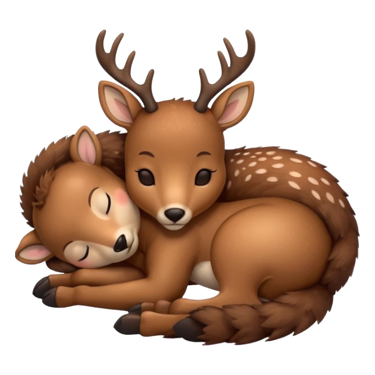 Cute deer sleeping sticker