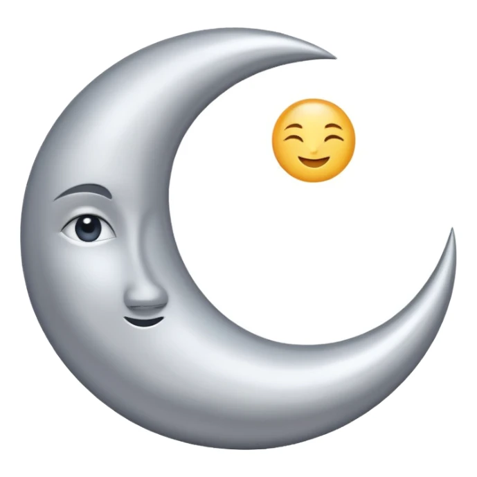 Refined moon icon evoking emotional trust sticker