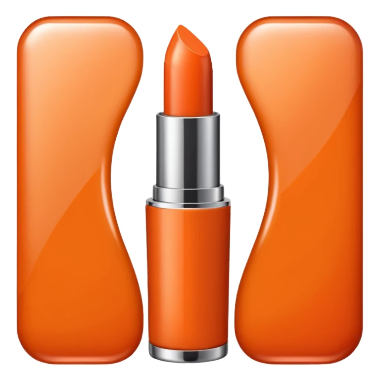 Orange-colored tube-shaped cosmetic sticker