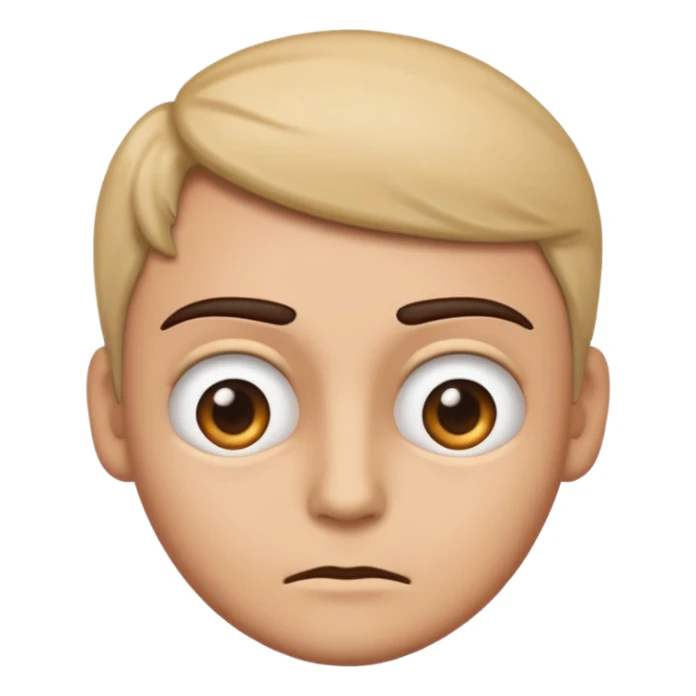 emoji подозрительно смотрит вбок  поднимая брови sticker