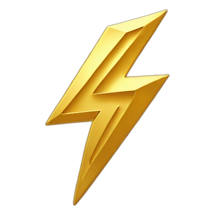 gold-lightning-bolt-badge sticker