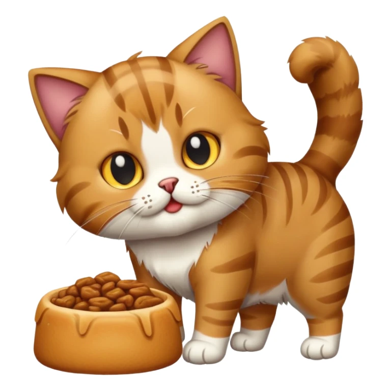 Cat eating a dog sticker