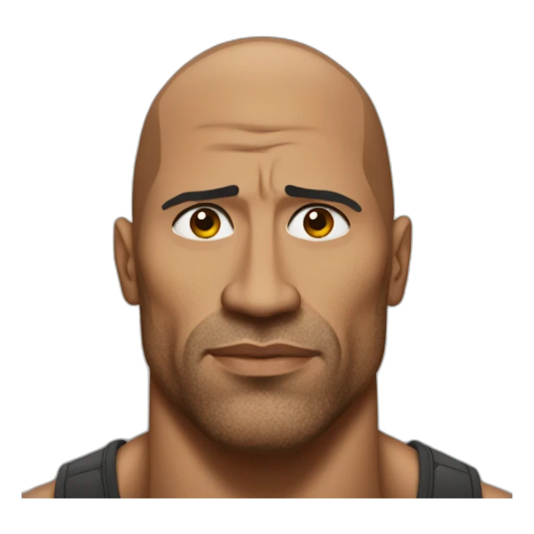 The rock makin a side eye sticker