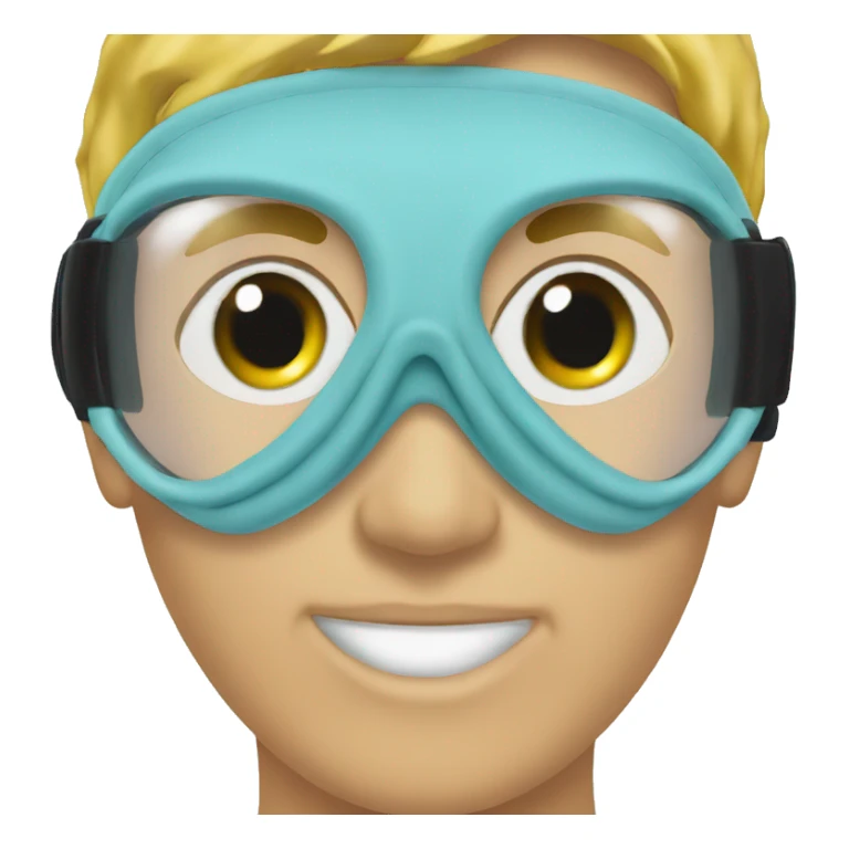 Snorkel eye mask light blue sticker