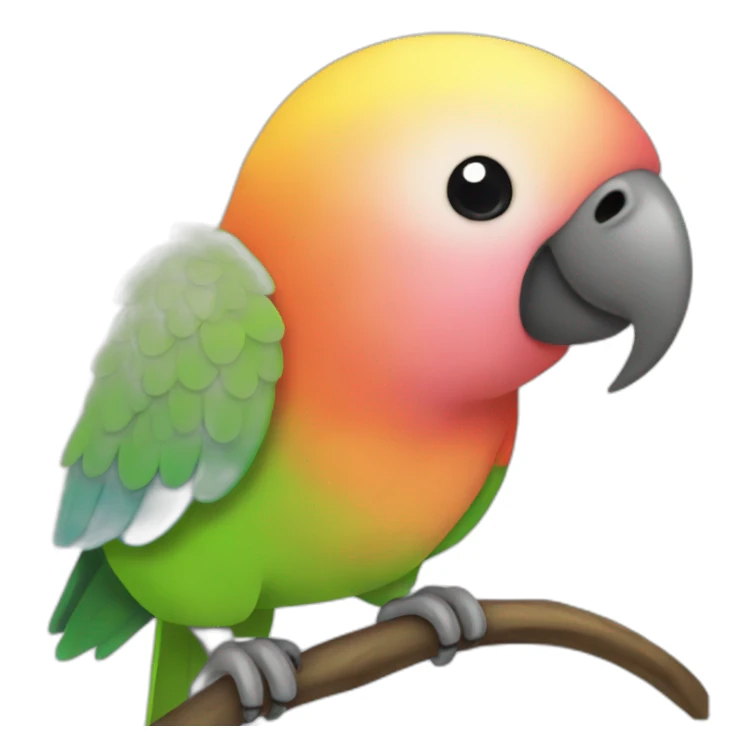 lovebird parrot mango sticker