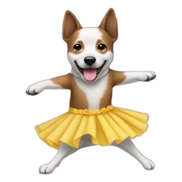 Chien qui danse avec un tutu sticker