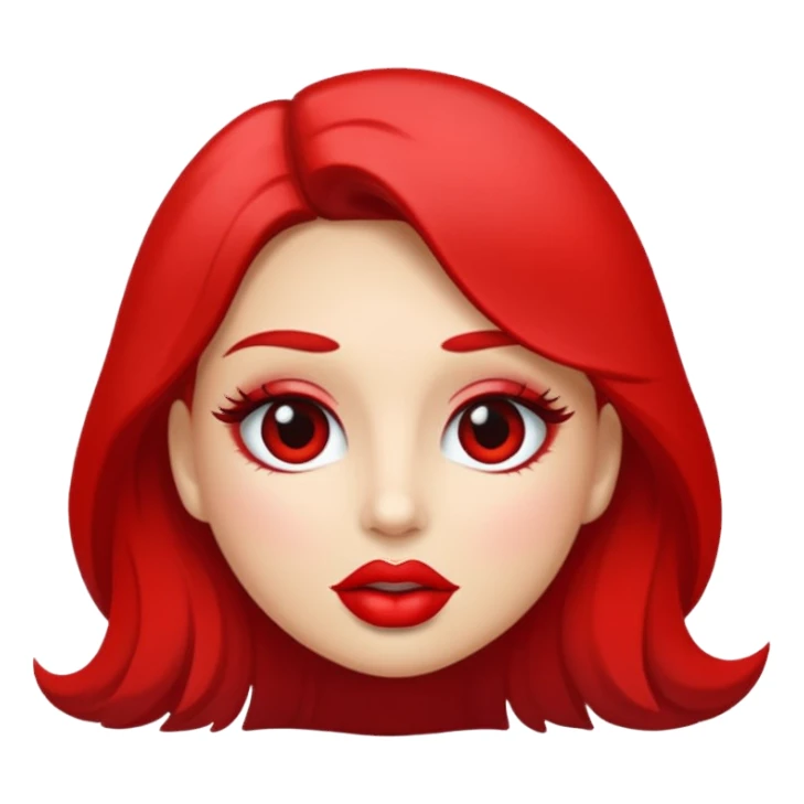 Cerdita con labios rojos y pestañas  sticker