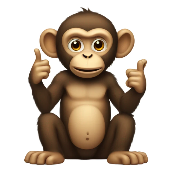 Monkey holding middle finger sticker