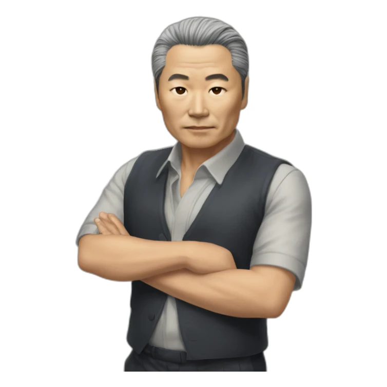 Kitano Takeshi realistic sticker