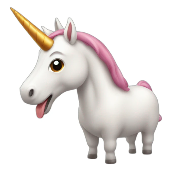 unicorn with a sausage as horn sticker