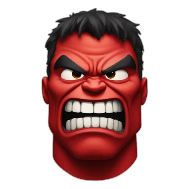 red hulk smiley sticker