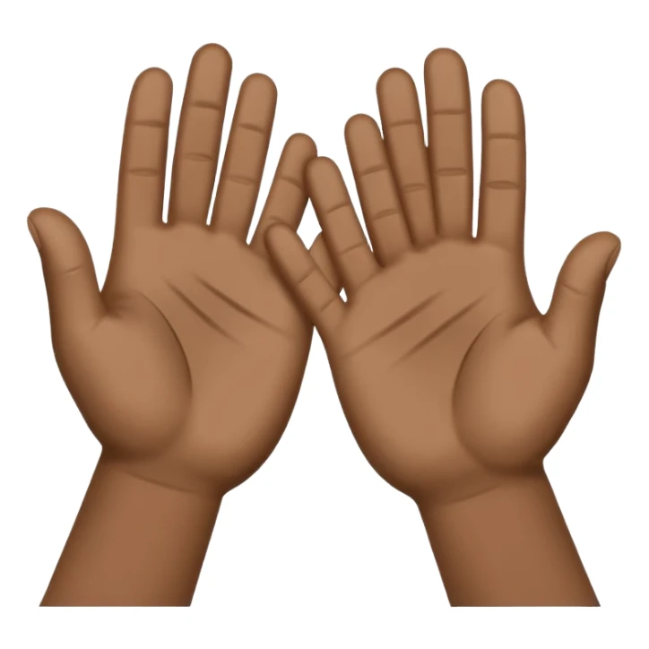 clap black and white sticker