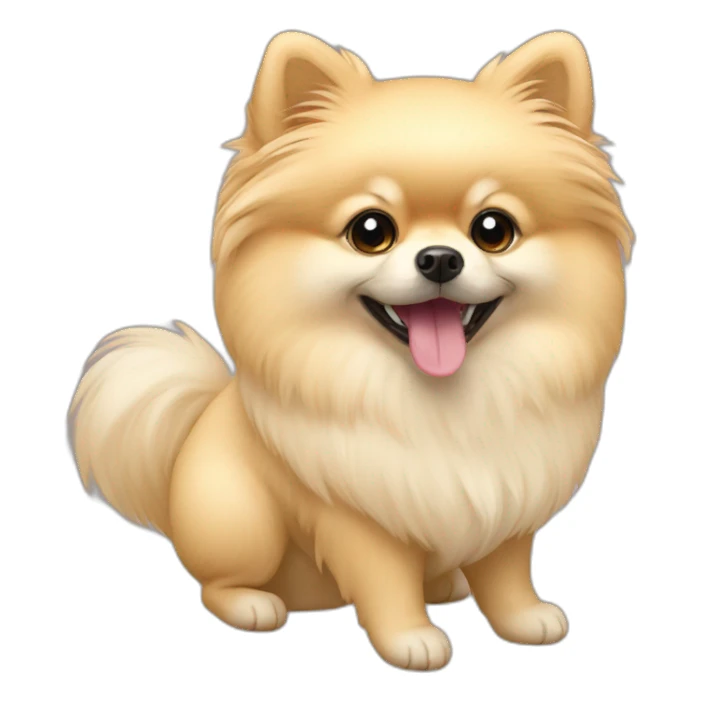 Pomeranian-cream sticker