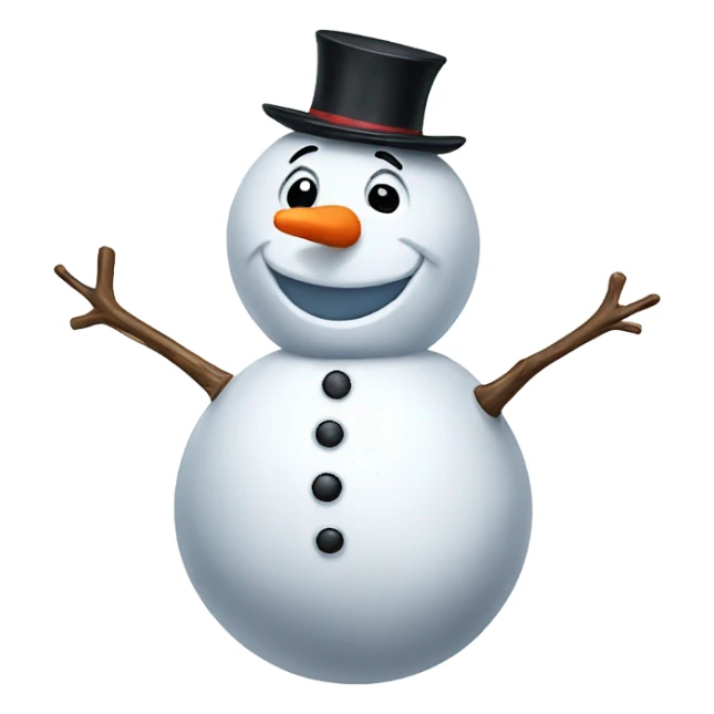 Snowman winking  sticker