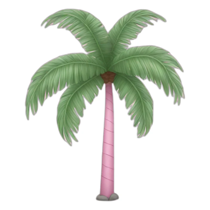 Pastel pink round palm tree sticker