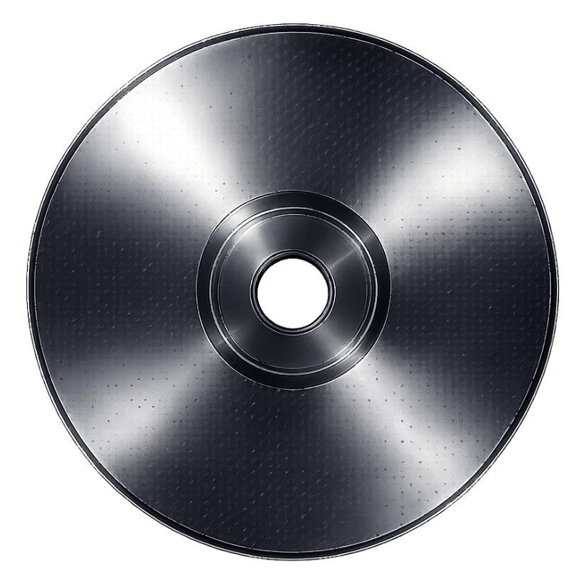 A minimalist CD disc with dot pattern, glowing effect, purple color sticker