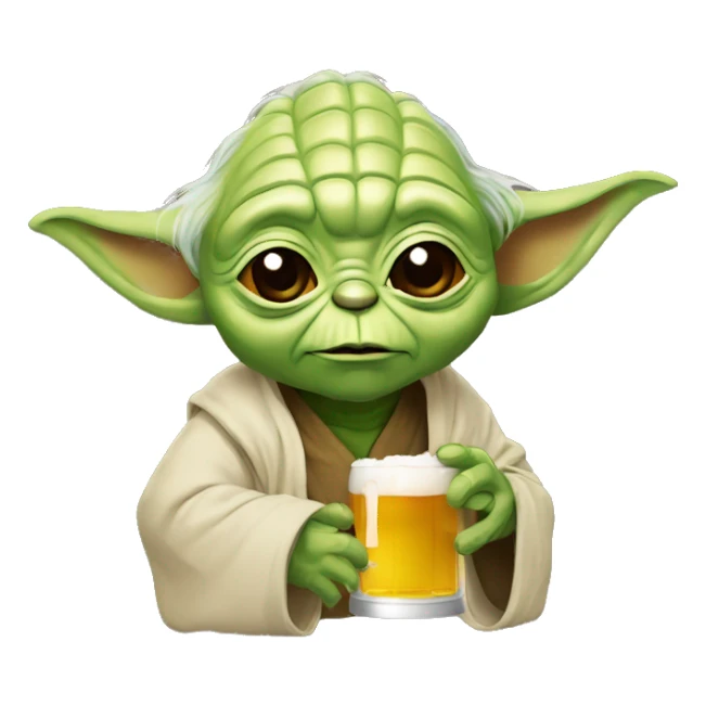 Yoda qui boit une bière sticker