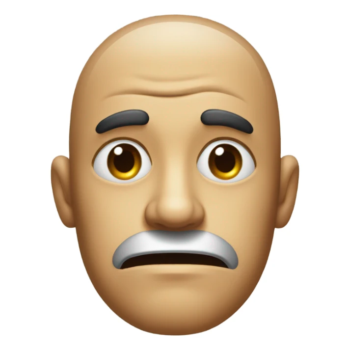 Deepfried depressed man head sticker