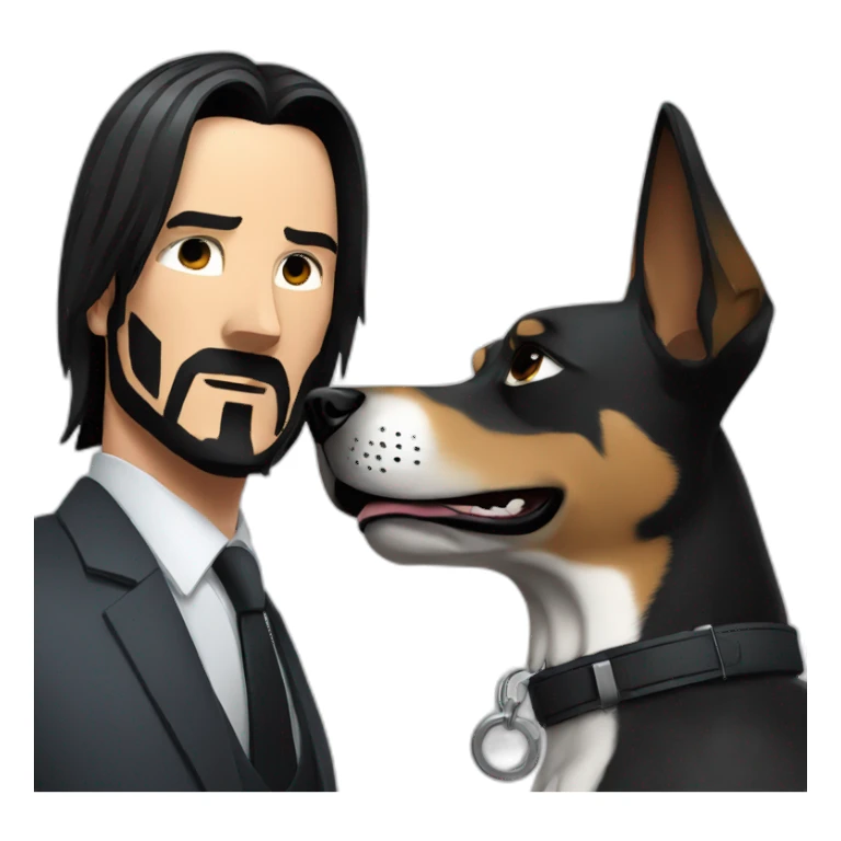 John wick with his dog sticker