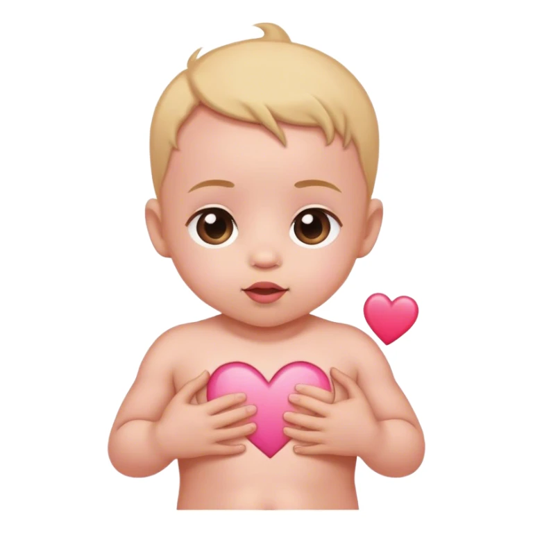 Baby with heart’s pink  sticker