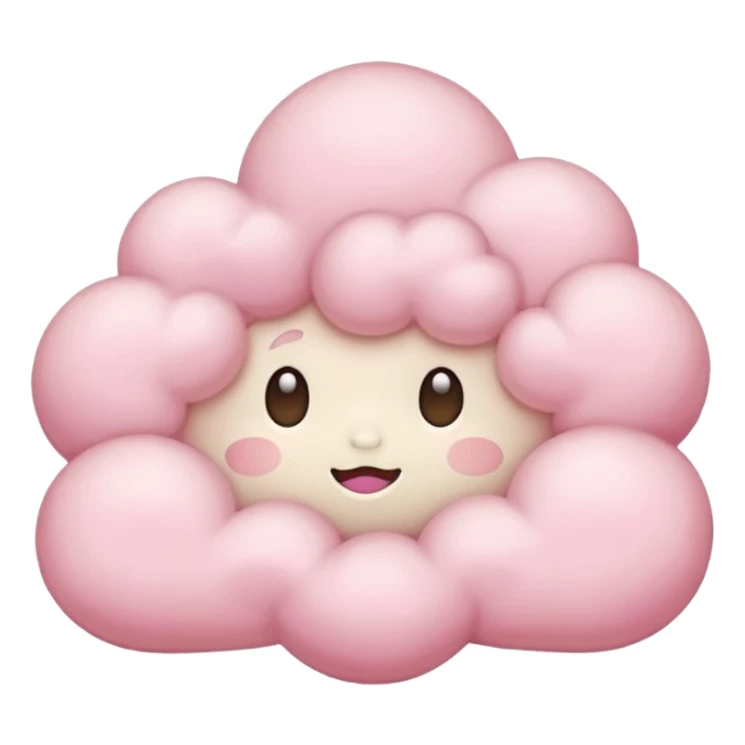 pink cloud with zzz sticker