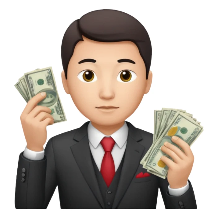 кыргызский бизнесмен считающий деньги sticker