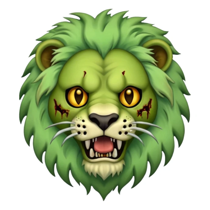 Zombie lion  sticker