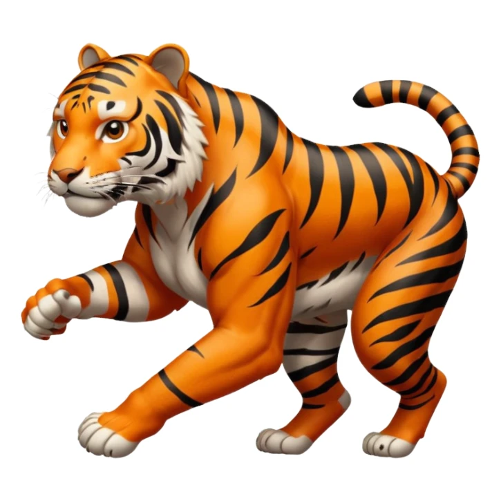 High resolution of a runnig tigar sticker