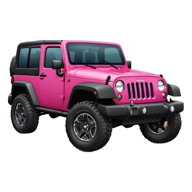 Raspberry pink jeep wrangler 4 door  sticker