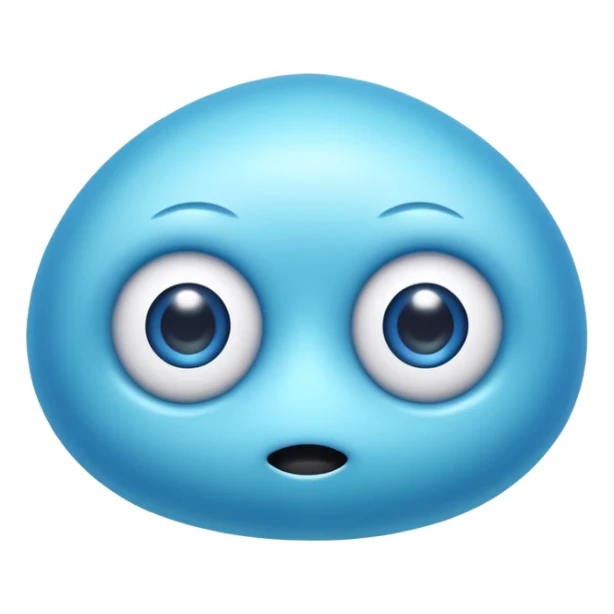 cute blue bacterium with big eyes sticker