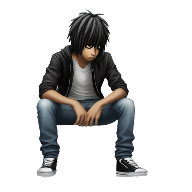 L death note squat on bank sticker