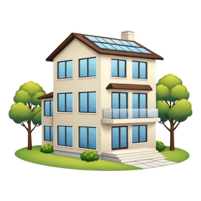 modern house for a normal family sticker