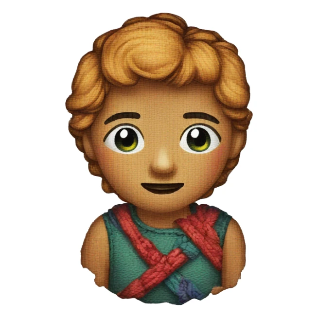 Stitching with colour craft and painting  sticker