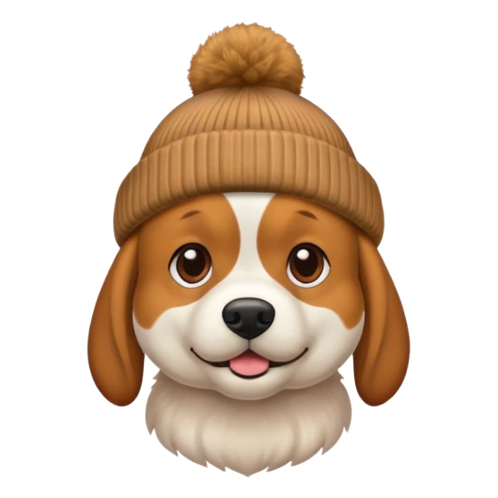 dog wearing a beanie sticker