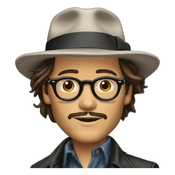 Jhonny depp in the 90s sticker