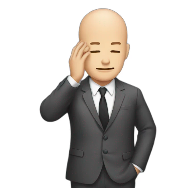  Bald facepalm in a suit sticker