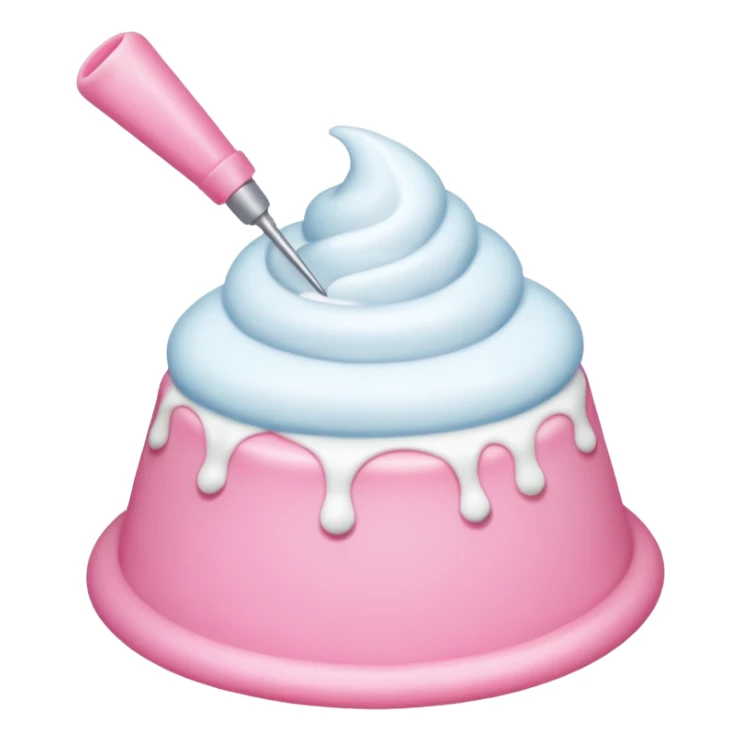 pink piping bag sticker
